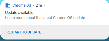ChromeOS upate notification