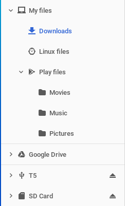 ChromeOS storage access