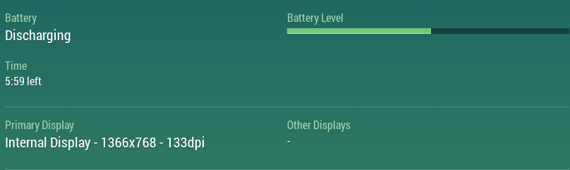 Chromebook system specs