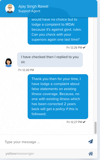 Max Bupa health insurance webchat on preexisting illness -3