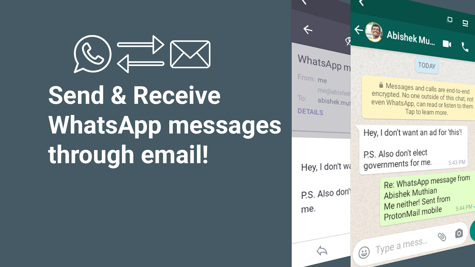 Send and Receive WhatsApp messages through email featured image