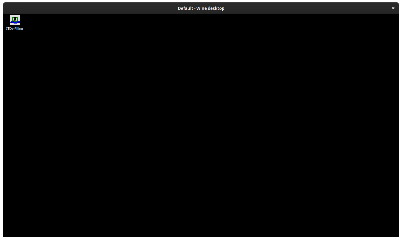 Clicking the ITDe-Filing from the virtual desktop
