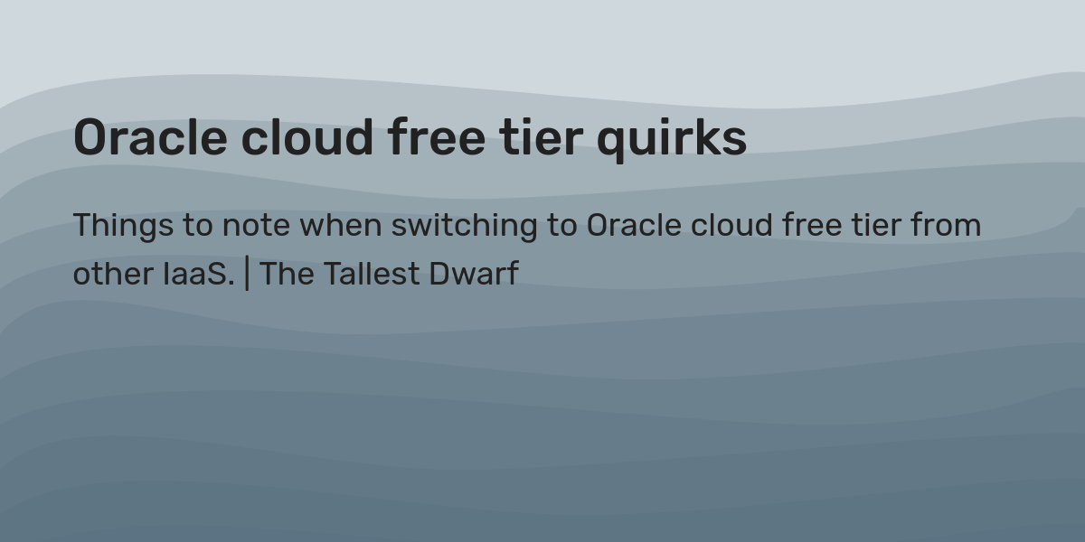 I recently came to know that Oracle offers VMs with decent compute performance as part of always free cloud services, Which is great for someone like 