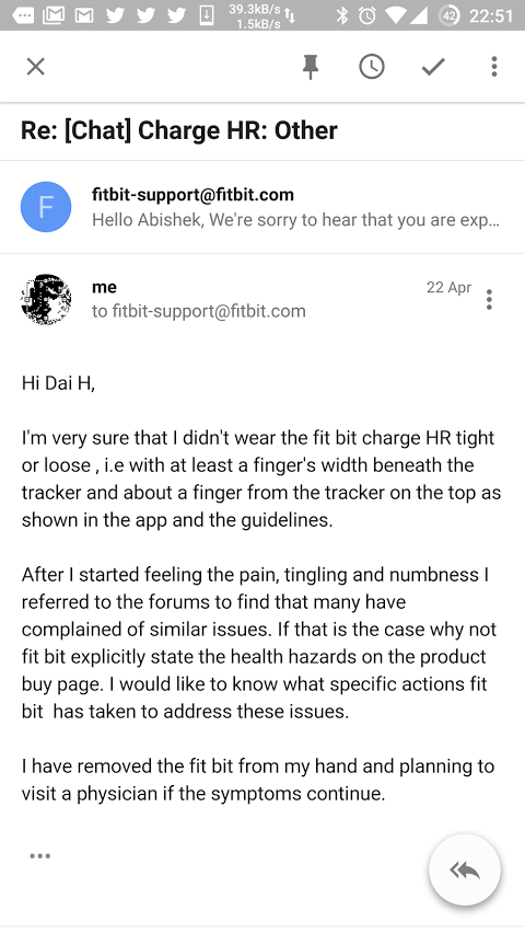 Fitbit communication