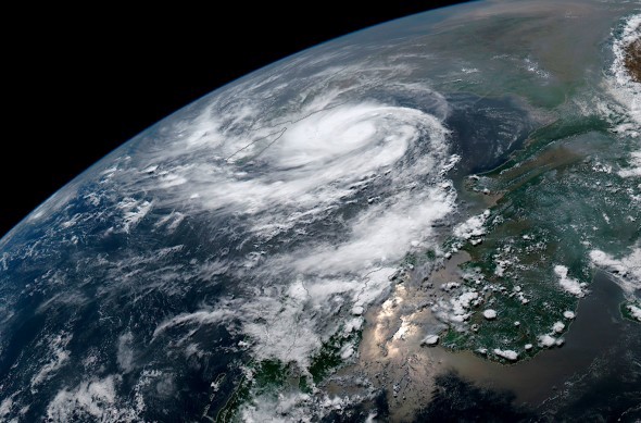 Cyclone Fani is seen in the Bay of Bengal by the Japan Meteorological Agency’s Himawari-8 satellite