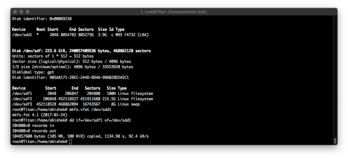 Transferring /boot partition from USB SSD to micro SD card